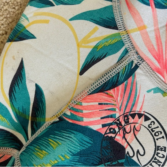 Billabong Green and Pink Leaf Print Bikini - Picture 7 of 9